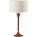 Rebecca 26 inch 100.00 watt Walnut Rubberwood with Antique Brass Accent Table Lamp Portable Light