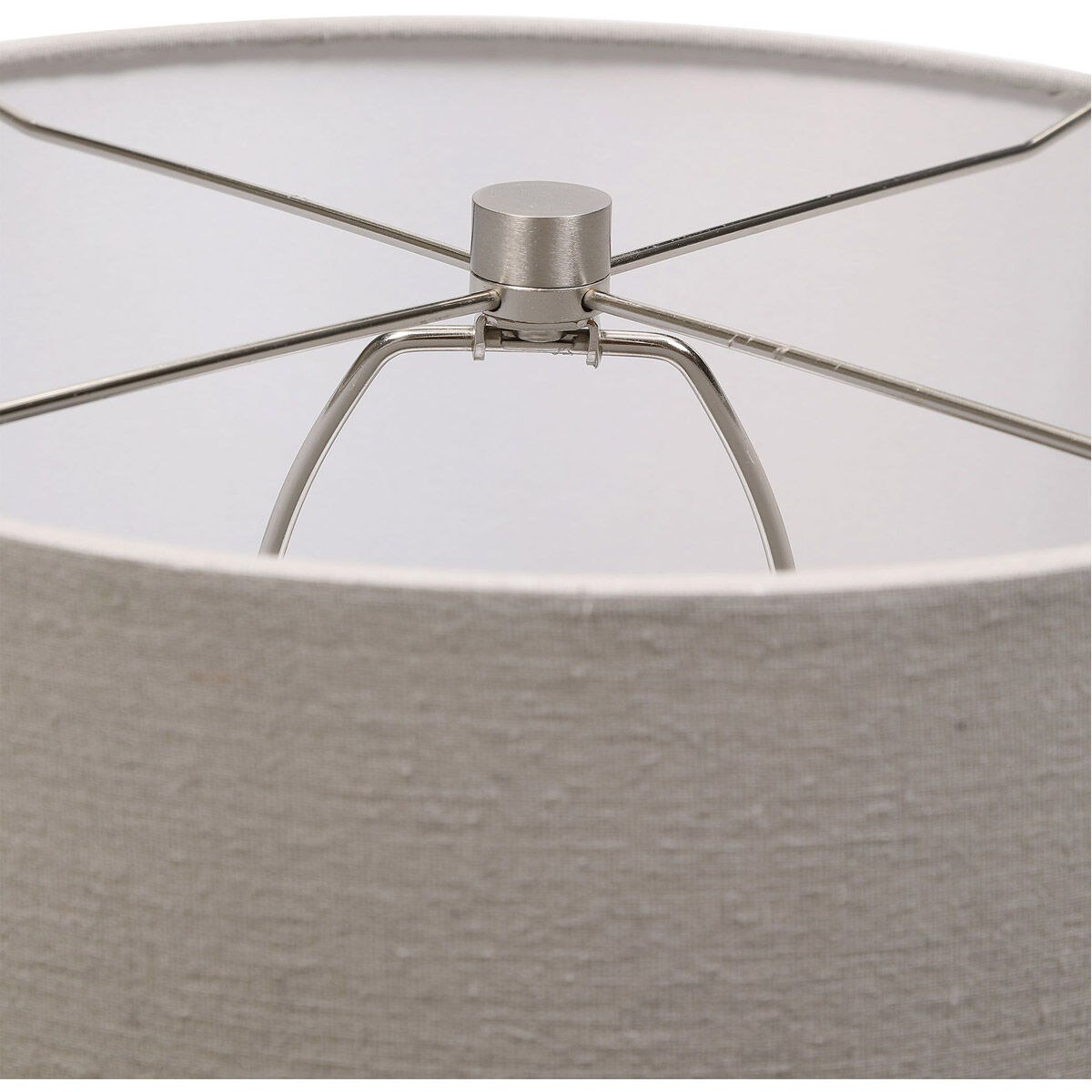 Cetona 20 inch 150.00 watt Distressed Blue-Gray Crackle and Brushed Nickel Table lamp Portable Light