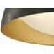 Vargas 14 inch 5.00 watt Black Oxide with Gold Leaf Task Sconce Wall Light