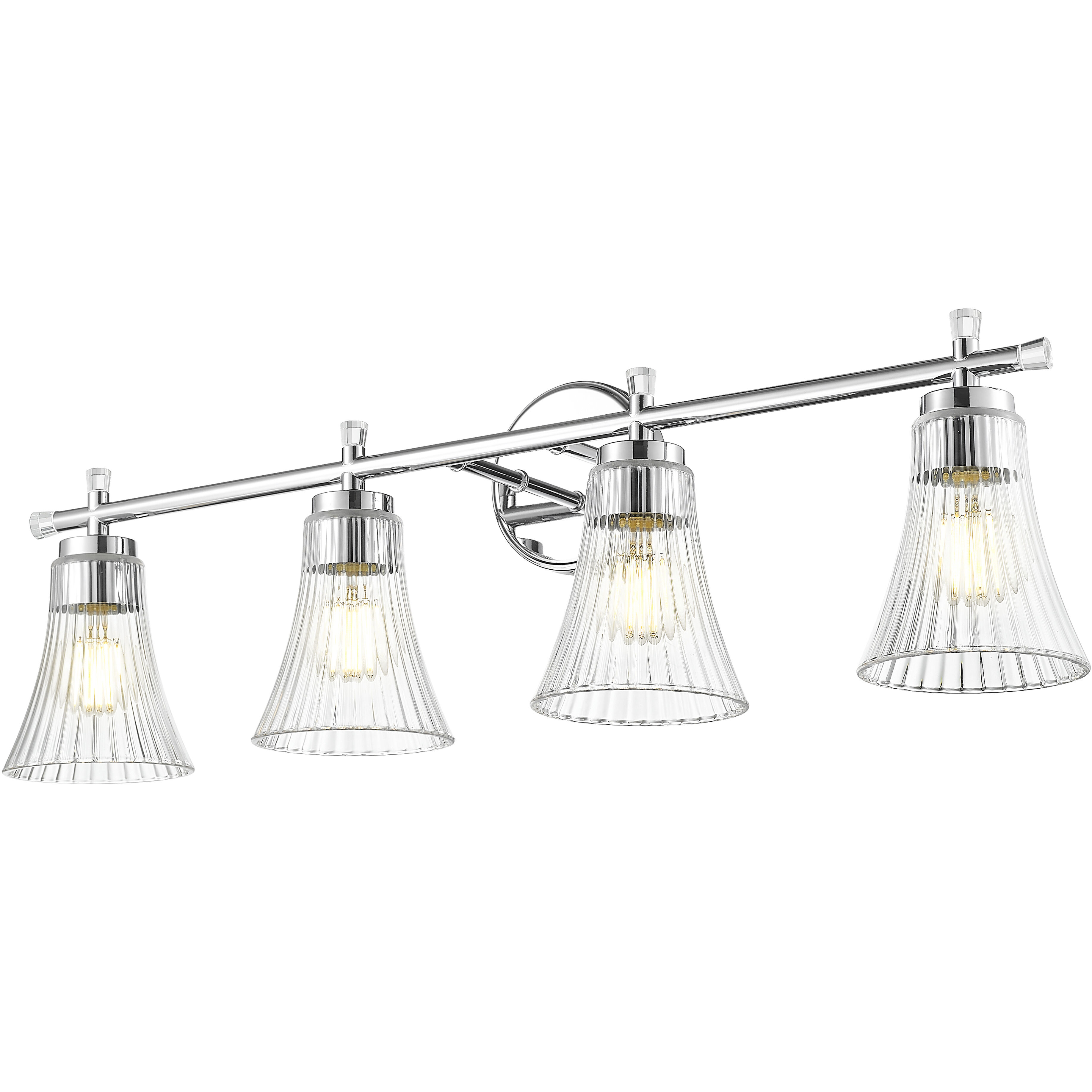 Belle 4 Light 32 inch Chrome Bath Vanity Light Wall Light