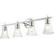 Belle 4 Light 32 inch Chrome Bath Vanity Light Wall Light