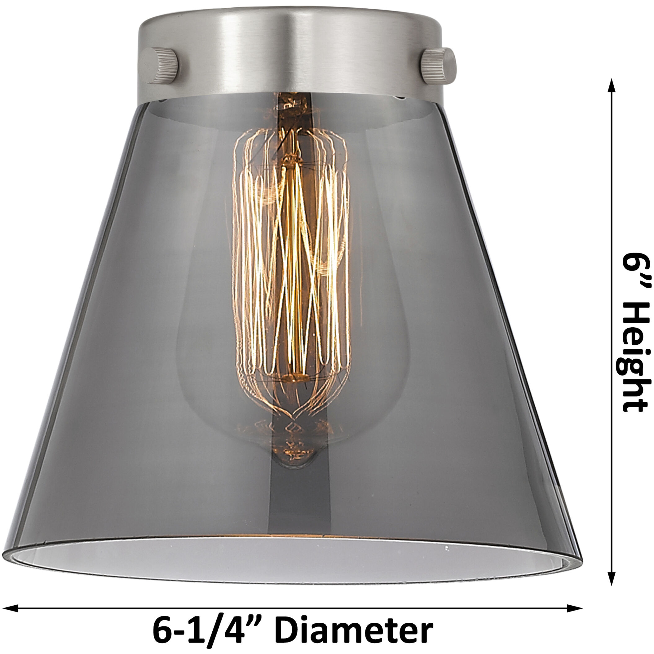Franklin Restoration Small Cone LED 7 inch Antique Copper Semi-Flush Mount Ceiling Light in Matte White Glass, Franklin Restoration
