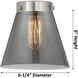 Franklin Restoration Small Cone LED 7 inch Antique Copper Semi-Flush Mount Ceiling Light in Matte White Glass, Franklin Restoration