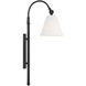 Rutland 11.5 inch 60.00 watt Matte Black Adjustable Wall Sconce Wall Light, Essentials