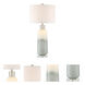 Mouna 31.5 inch 100 watt Soft White And Grey Table Lamp Portable Light