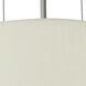 Anton 1 Light 19.25 inch Satin Nickel Pendant Ceiling Light in Linen White