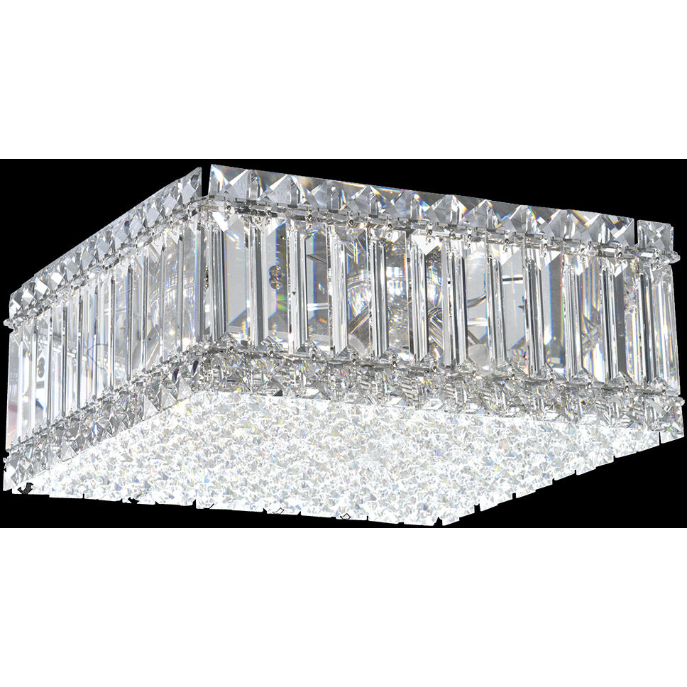 Signature Legacy Quantum 4 Light 12 inch Stainless Steel Flush Mount Ceiling Light