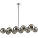 Affinity 10 Light 45 inch Chrome with Gray Chandelier Ceiling Light