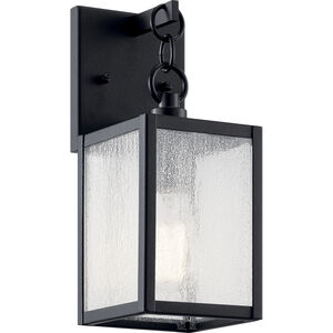 Lahden 1 Light 12.25 inch Black Outdoor Wall Sconce, Small
