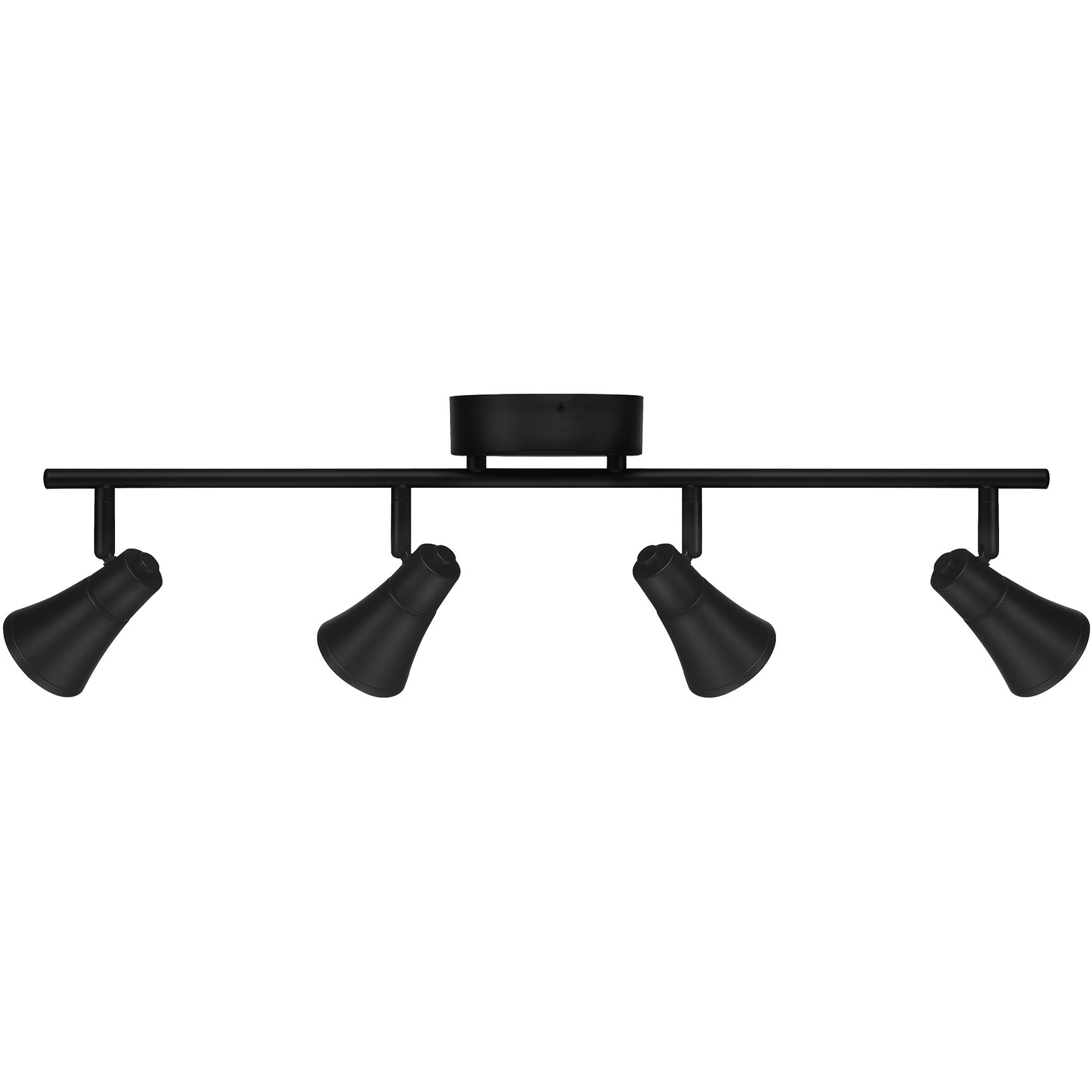 EnviroLite 4 Light 120 Matte Black Track Kit Ceiling Light, Straight Bar