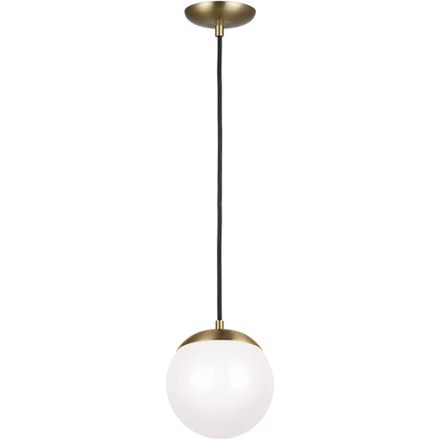 Leo - Hanging Globe LED 8 inch Satin Brass Pendant Ceiling Light