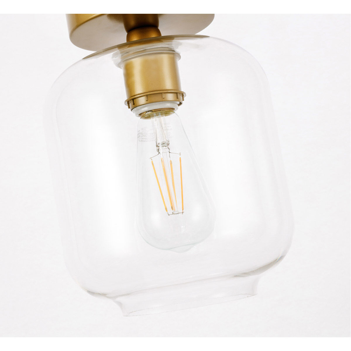 Collier 1 Light 7 inch Brass Flush Mount Ceiling Light