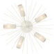 Sea Urchin 5 Light 32 inch White Coral Semi Flush Mount Ceiling Light