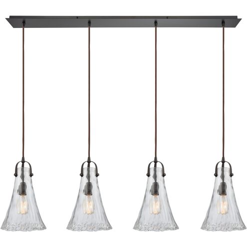Hand Formed Glass Linear Mini Pendant Ceiling Light
