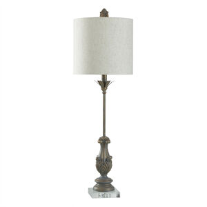 Cameron 33.5 inch 60.00 watt Blue and Grey Brushed Table Lamp Portable Light