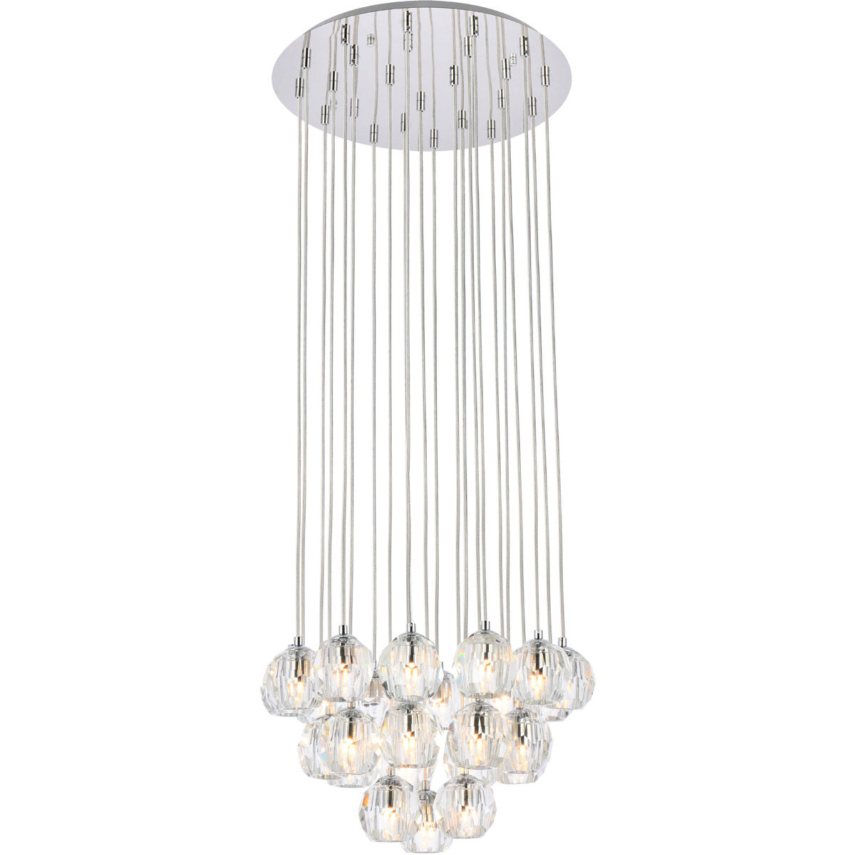 Eren 24 Light 19 inch Chrome Pendant Ceiling Light