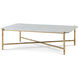 Kesden 55 X 34.5 inch Satin Brass Cocktail Table