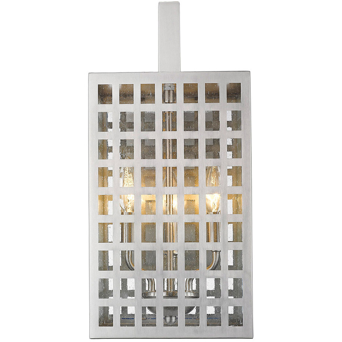 Letzel 3 Light 18 inch Satin Nickel Exterior Wall Mount