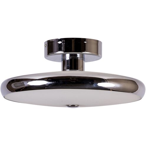 Ciambella 3 Light 14.5 inch Chrome with White Flush Mount Ceiling Light