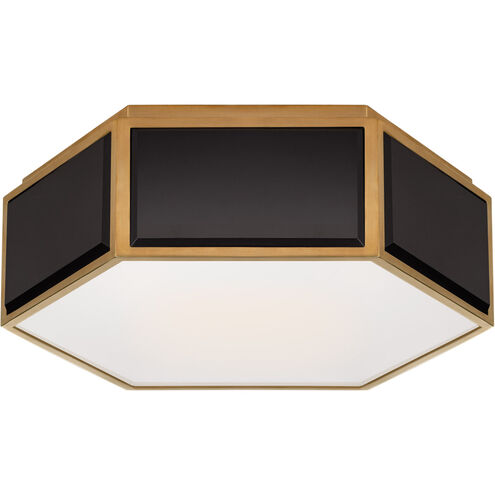 kate spade new york Bradford 2 Light 13 inch Black and Soft Brass Flush Mount Ceiling Light, Small