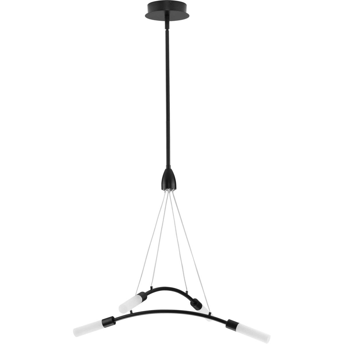 Kylo LED LED 30 inch Matte Black Chandelier Ceiling Light, Progress LED