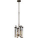 Ian K. Fowler Malik LED 12 inch Bronze Chandelier Ceiling Light in Clear Glass, Small