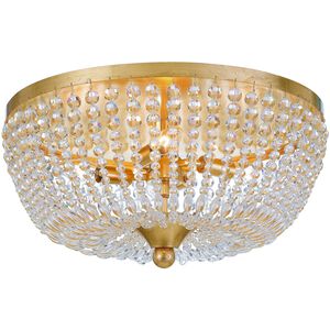 Rylee 4 Light 18.5 inch Antique Gold Flush Ceiling Light