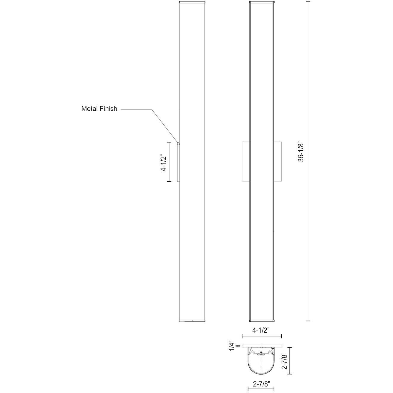 Longitude Bath Vanity Light Wall Light in Chrome
