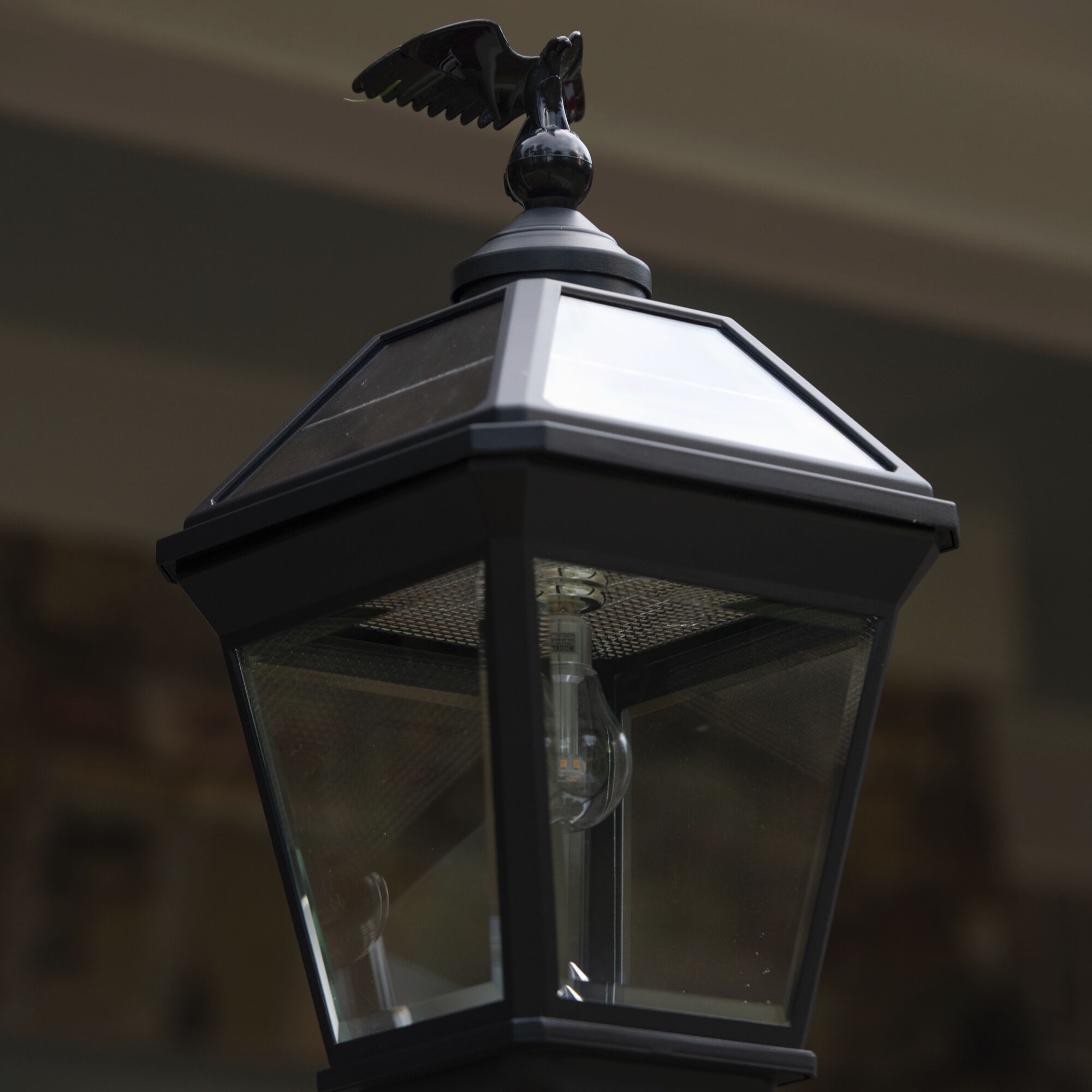 Imperial 1 Light 24.25 inch Black Post Light, Solar