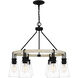 Kingsbridge 6 Light 28 inch Earth Black Chandelier Ceiling Light