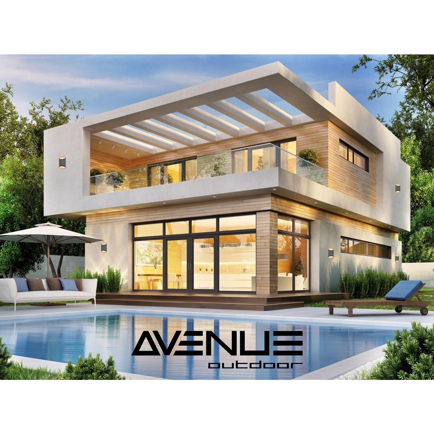 Avenue Outdoor LED 12 inch Silver Outdoor Wall Mount