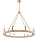 Abaca 8 Light 36 inch Satin Brass Chandelier Ceiling Light
