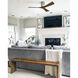 Atlas Irene-3H 60 inch Brushed Nickel with Walnut Tone Blades Ceiling Mount Paddle Fan, Flush Mounted