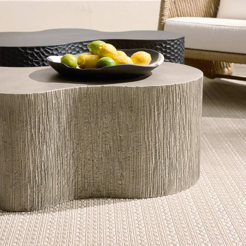 Indio 36 X 24 inch Gray Stonewash Outdoor Coffee Table, Small