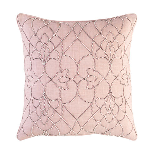 Dotted Pirouette 22 X 22 inch Camel and Mauve Throw Pillow
