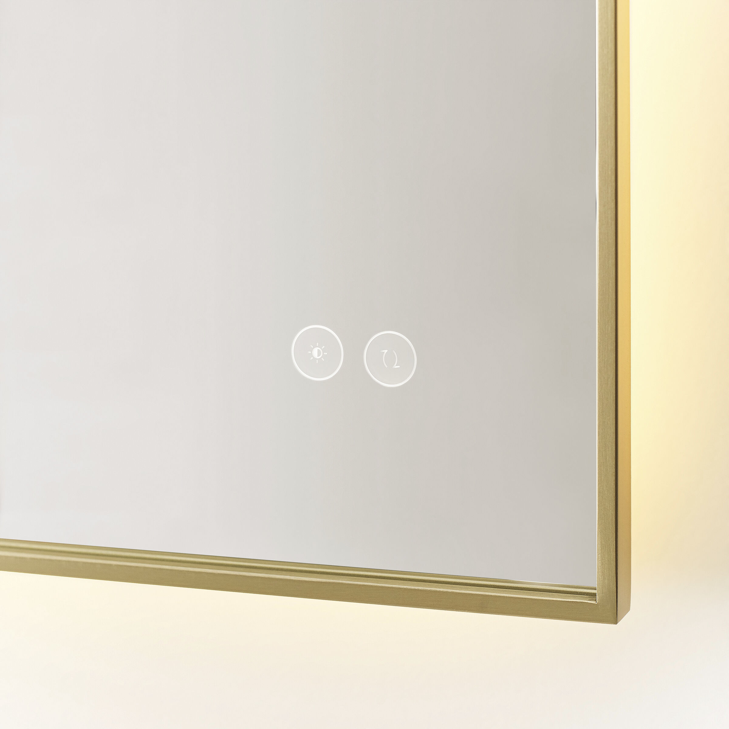 Cadre 30 X 30 inch Satin Brass Backlit Wall Mirror