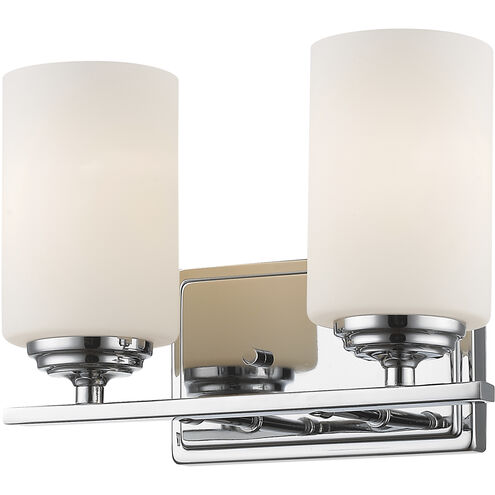 Bordeaux 2 Light 11.38 inch Chrome Vanity Wall Light