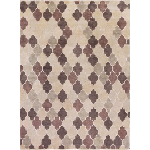 Mugal 132 X 96 inch Khaki, Taupe, Charcoal, Camel Rug