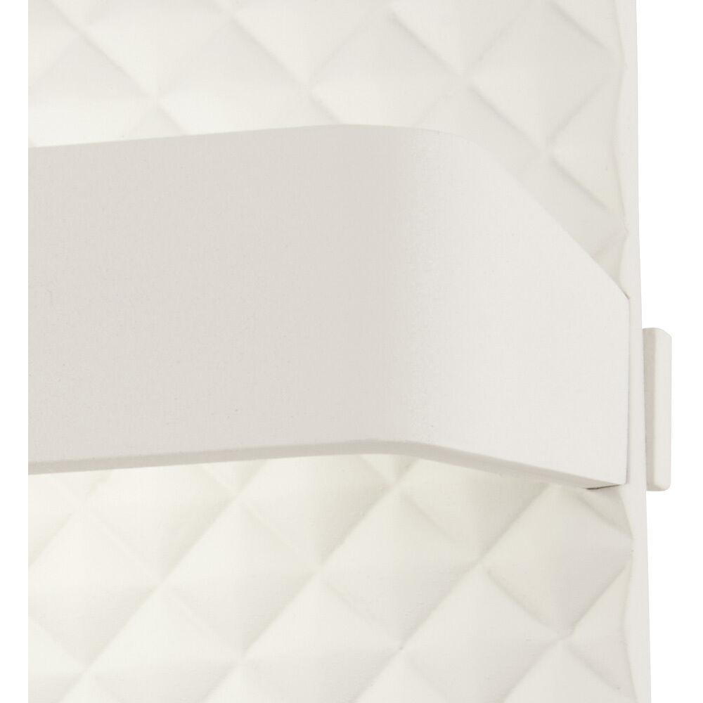 Quilted LED 6.5 inch Matte White ADA Wall Sconce Wall Light