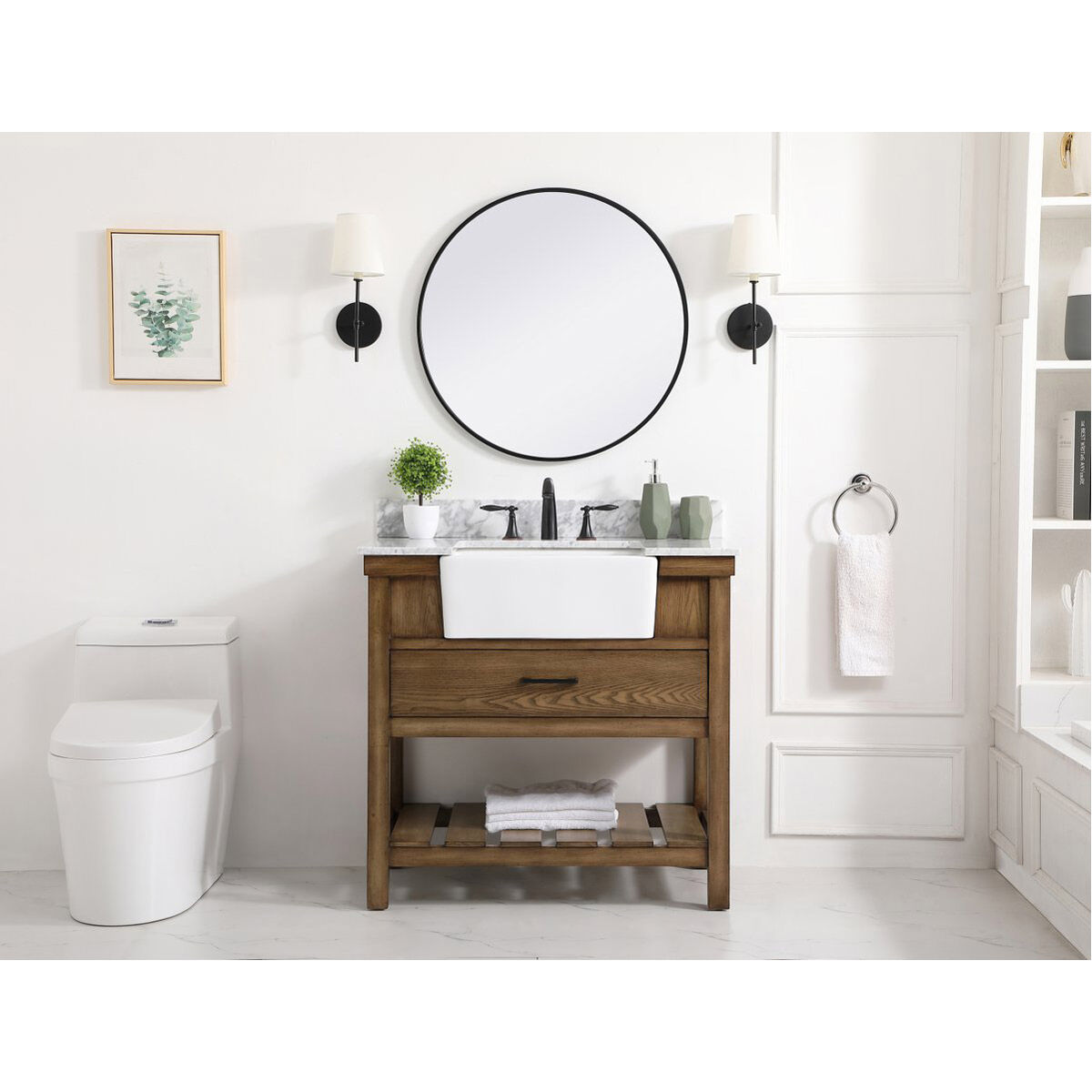 Clement 36 X 22 X 34 inch Driftwood Bathroom Vanity Cabinet