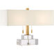 Chiara 14.5 inch 75 watt Clear/Antique Brass Table Lamp Portable Light