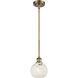 Ballston White Mouchette 1 Light 6 inch Brushed Brass Stem Hung Mini Pendant Ceiling Light