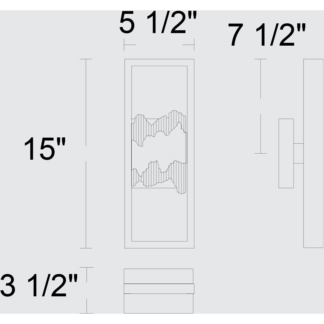 Sunrize LED 15 inch Sand Black Outdoor Wall Sconce