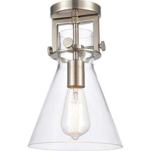 Restoration Newton LED 8 inch Brushed Satin Nickel Flush Mount Ceiling Light, Restoration