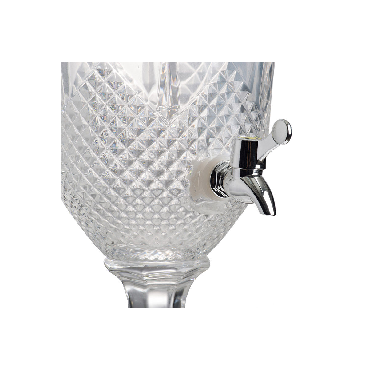Anita Clear and Polished Silver Drink Dispenser
