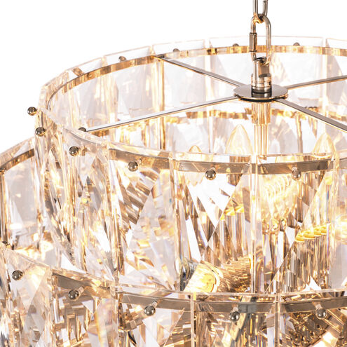 Amazone 26 Light 31.5 inch Nickel Chandelier Ceiling Light in Crystal Glass, Large