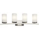 Crosby 4 Light 31 inch Brushed Nickel Wall Mt Bath 4 Arm Wall Light