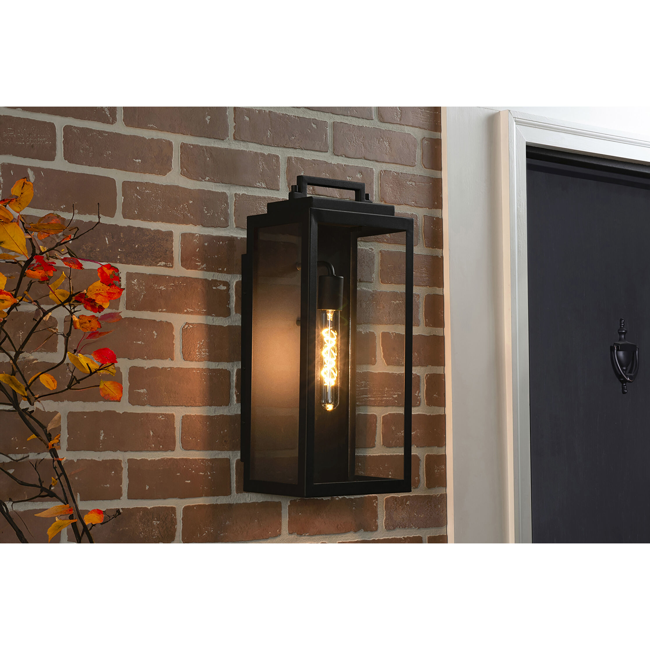 Kansas 1 Light 19.25 inch Black Outdoor Sconce