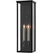 Tanzy 2 Light 23.75 inch Midnight Outdoor Wall Sconce, Medium
