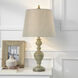 Signature 25 inch 60 watt Distressed Gray and Cream Table Lamp Portable Light